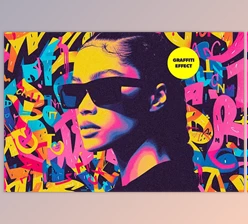 Download Graffiti Collage Photo Effect - 280537311