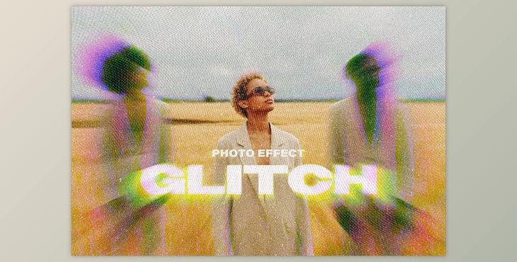 Download Retro Screen Glitch Photo Effect - 281681481