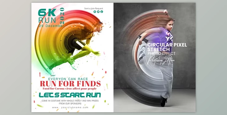 Download Circular Pixel Stretch Effect - 279848828