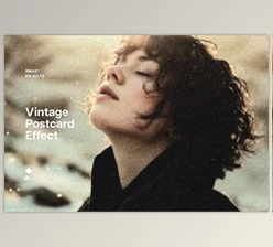Download Vintage Halftone Postcard Photo Effect - 281681467