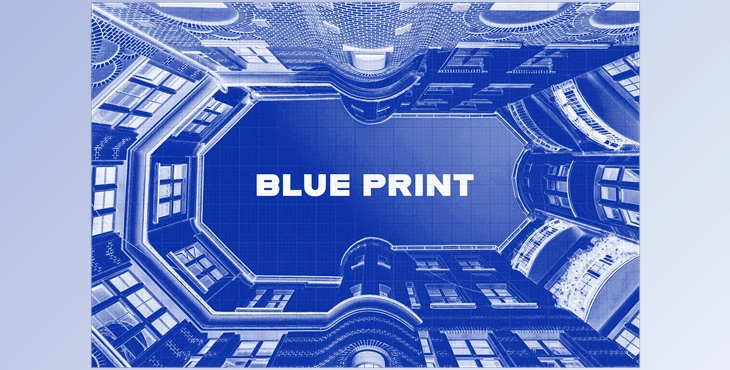Download Blue Ink Print Photo Effect - 234739012