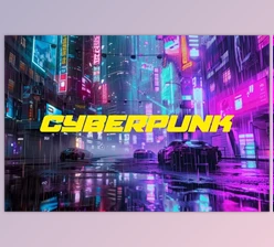 Download Fluorescent Cyberpunk Photo Effect - 129915843