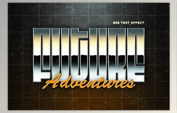 Download Metallic Retrowave Text <span class='badge badge-warning'>Effect</span> - 280537225