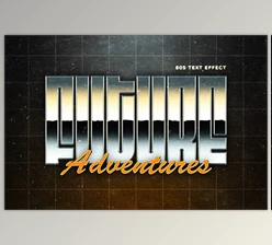 Download Metallic Retrowave Text Effect - 280537225