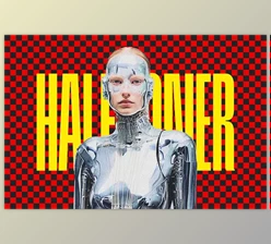 Download Checkered Halftone Photo Effect - 280949416