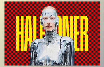 Download Checkered Halftone Photo <span class='badge badge-warning'>Effect</span> - 280949416