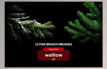 Download Christmas tree branches <span class='badge badge-warning'>brushes</span> 282484688