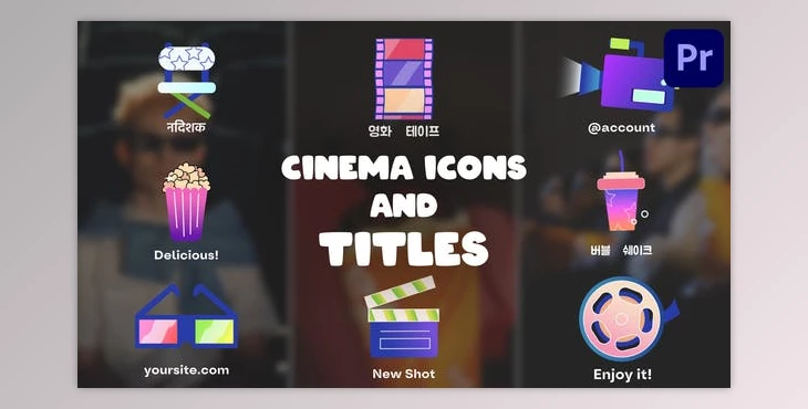 Download Cinema Icons And Titles for Premiere Pro (Videohive 53930158)