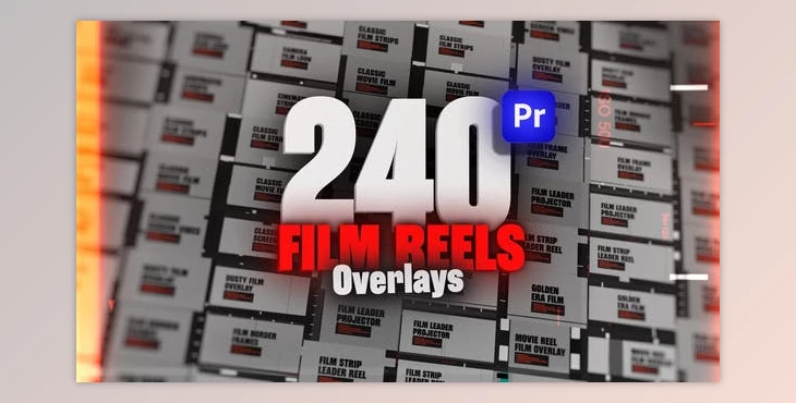 Download Animated Film Reel Overlays Pack For Premiere Pro (Videohive 53921941) - PR Project
