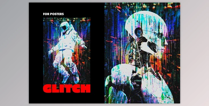Download Glitch Pixels Screen Photo Effect - 283650406