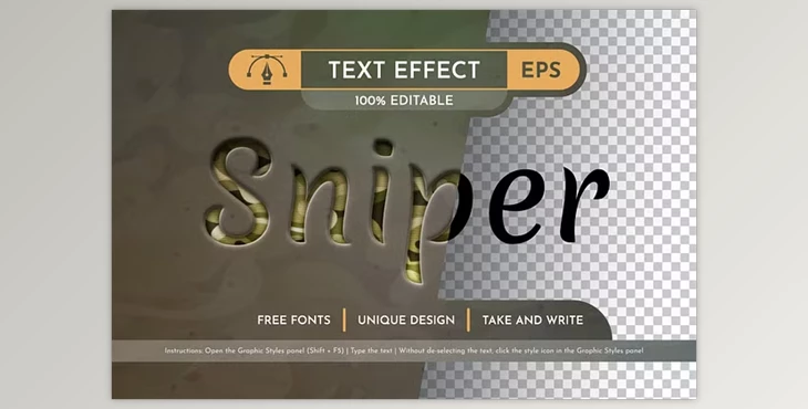 Download Sniper Text Effect, Graphic Style - 217747844