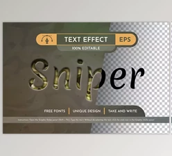 Download Sniper Text Effect, Graphic Style - 217747844