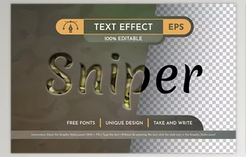 Download Sniper Text Effect, <span class='badge badge-warning'>Graphic</span> Style - 217747844