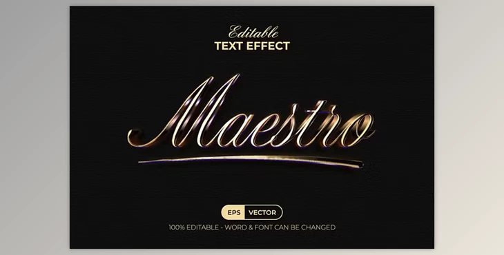 Download Maestro Text Effect Golden Style - 280854158