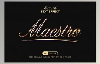 Download Maestro Text <span class='badge badge-warning'>Effect</span> Golden Style - 280854158