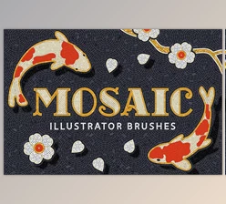 Download Mosaic Tile Illustrator Brushes - 6193435