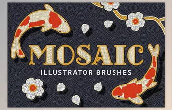 Download Mosaic Tile <span class='badge badge-warning'>Illustrator</span> Brushes - 6193435