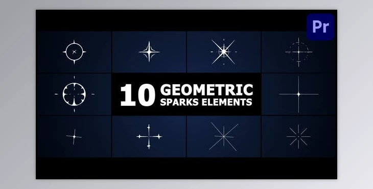 Download Geometric Sparks Elements | Premiere Pro MOGRT (Videohive 53761350)