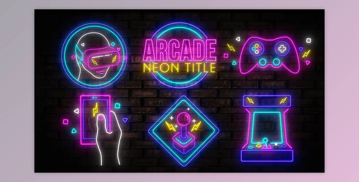 Download Neon Arcade Titles (Videohive 53744306)