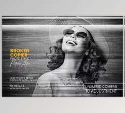 Download Broken Copier Photo Effects - 267595184