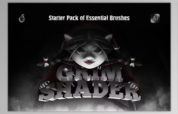Download Grim Shader <span class='badge badge-warning'>Illustrator</span> Brushes - 91651563