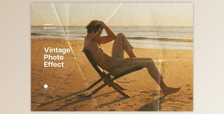 Download Vintage Folded Paper Photo Effect - 272872702