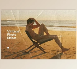 Download Vintage Folded Paper Photo Effect - 272872702