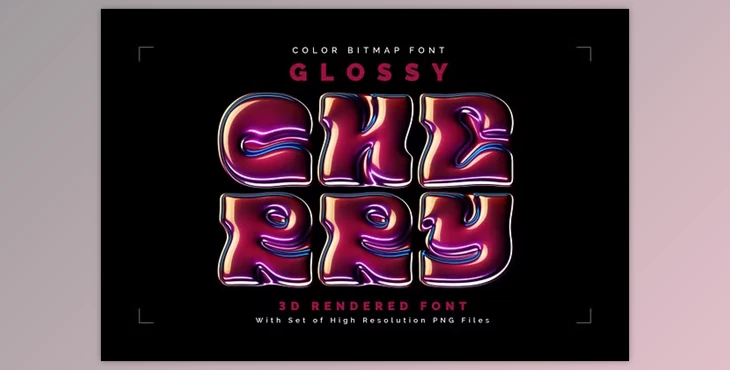 Download Glossy Cherry - Color Bitmap Font - 196288236