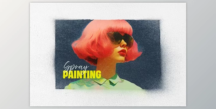 Download Graffiti Spray Painting Photo Effect - 256624370