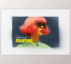 Download Graffiti Spray Painting Photo Effect - 256624370