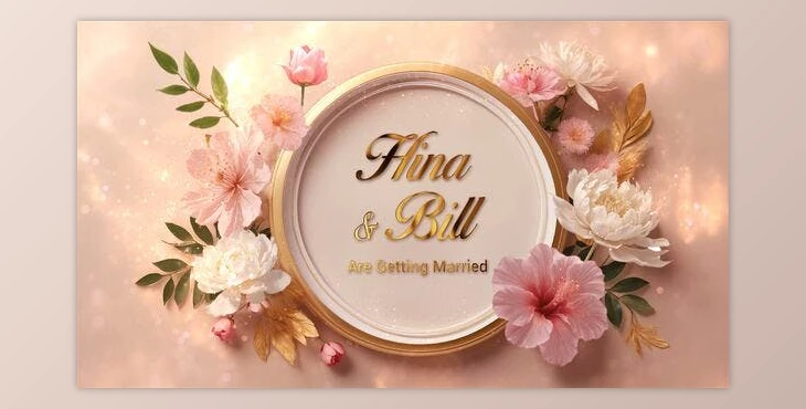 Download Elegant Golden Wedding Invitation Slideshow (Videohive 53404525) - AE Project