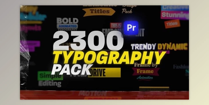 Download 2300 Animated Typography Pack For Premiere Pro (Videohive 54262105) - PR Project