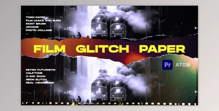 Premiere Pro Transitions by whiterecord | Film, Glitch, Paper (Videohive 48484295) - PR Project