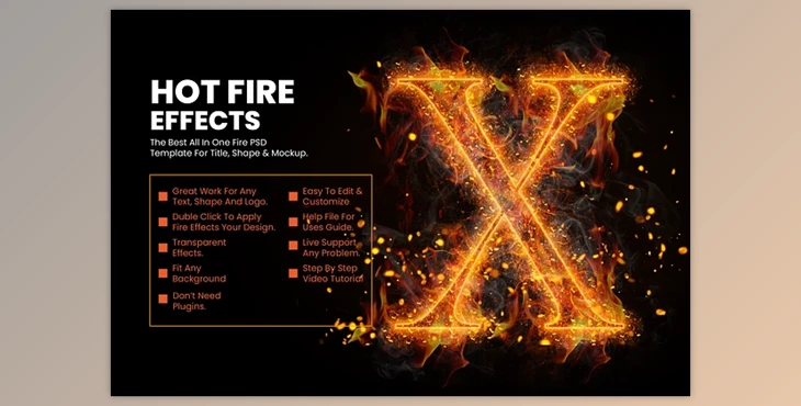 Download Fire Shape, Text & Logo Effect - 279646613