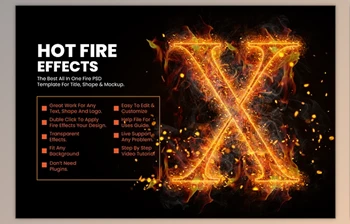 Download Fire <span class='badge badge-warning'>Shape</span>, Text & Logo Effect - 279646613