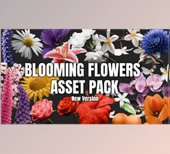 Download blendermarket – Blooming Flowers – Geo Nodes Curve Asset Pack