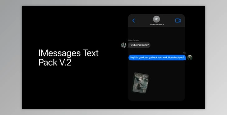 iMessages Text Pack (Videohive 54327537) - AE Project