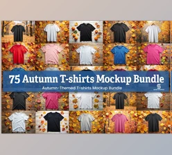 Download CreativeFabrica - Autumn T-Shirt Mockup Bundle