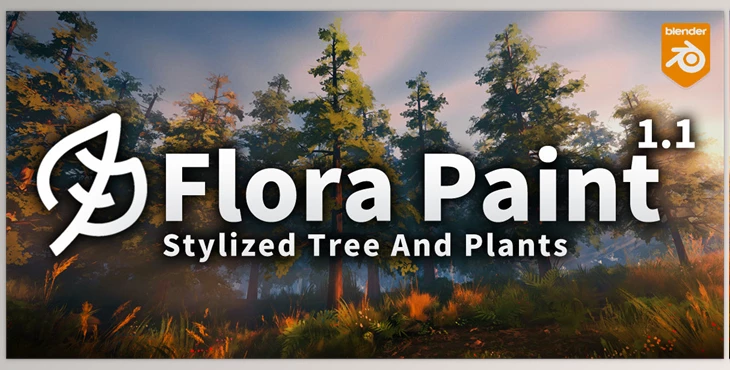 Download Blender Market - Stylized Trees And Plants Tree Library Flora Paint