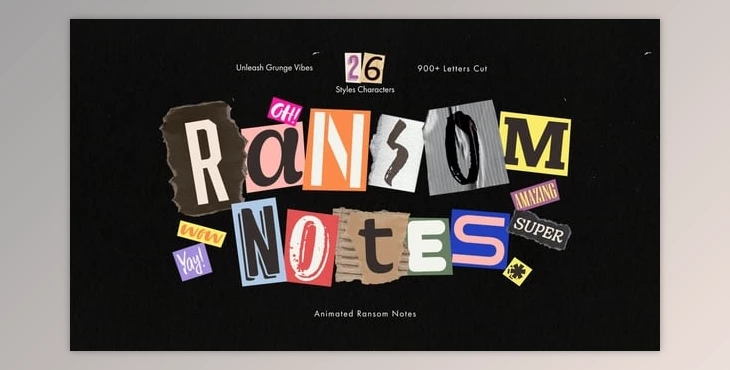 Download Ransom Note Animated Letters Set (Videohive 54476988) - AE Project 