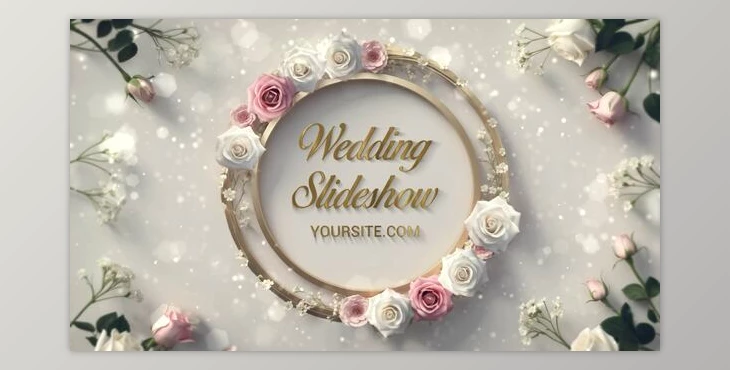 Download Luxurious 3D Rose Frame Wedding Invitation Slideshow (Videohive 54436448) - AE Project