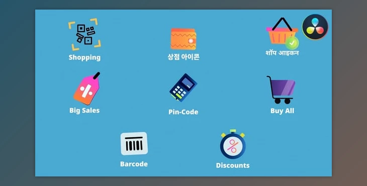 Download Shopping Icons And Titles for DaVinci Resolve (Videohive 54135739)