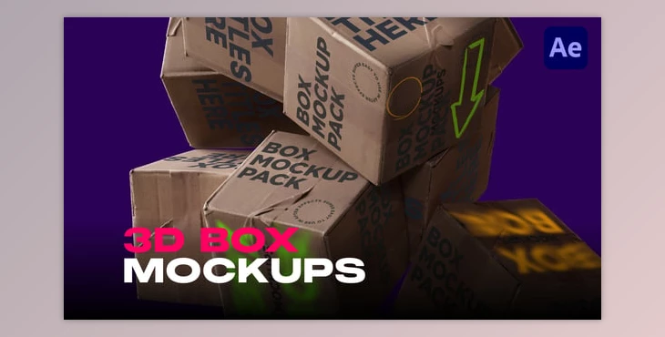 Download Dynamic 3D Box Mockups (Videohive 54584788) - AE Project