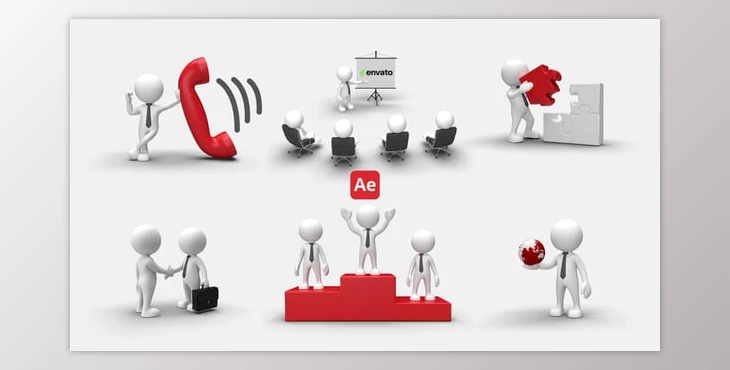 Download 3D People Animations 5 (Videohive 54670143) - AE Project