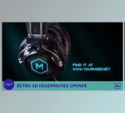 Download Retro 3d Headphones Podcast Intro (Videohive 54573788) - AE Project