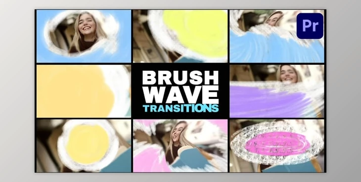 Download Brush Wave Transitions for Premiere Pro (VideoHive 54134414) - PR Project