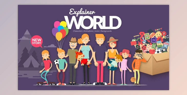 Download Explainer World Characters (Videohive 54738266) - AE Project