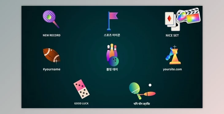 Download Sport Games Icons And Titles for FCPX (VH 54217149)