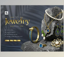 Download 3D Jewelry Icon Set ZVUW9KE