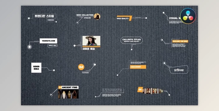 Download Callouts Titles for DaVinci Resolve (Videohive 54201533)